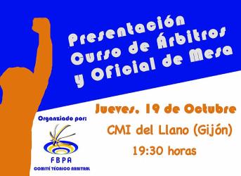 CURSO DE ARBITRO Y OFICIAL DE MESA 