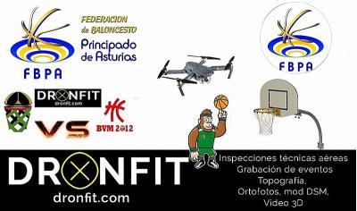 PRUEBA PILOTO FBPA - UN DRON INVADIO EL POLIDEPORTIVO DE LA TOBA