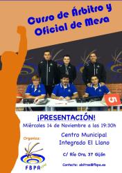 PRESENTACION CURSO DE ARBITROS Y OFICIALES DE MESA