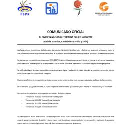 COMUNICADO OFICIAL 1ª DIVISION NACIONAL FEMENINA