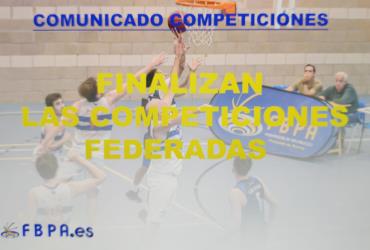 FINALIZACIÓN TEMPORADA COMPETICIONES FEDERADAS