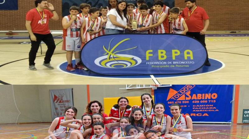 I-LANZA GIJÓN BASKET BLANCO Y REAL GRUPO DE CULTURA COVADONGA B, CAMPEONES DE INFANTILES 2°