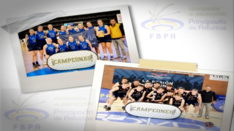 CB NAVIA AUTOESCUELA OCCIDENTE Y ALIMERKA OVIEDO BALONCESTO, CAMPEONES DE ASTURIAS JUNIOR