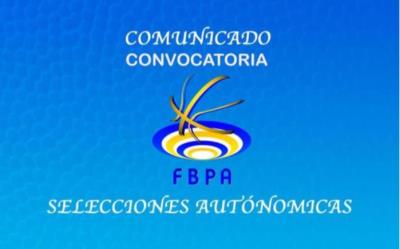 CONVOCATORIA SELECCIONES DOMINGO 8 DE OCTUBRE DE 2023