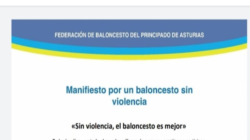 MANIFIESTO POR UN BALONCESTO SIN VIOLENCIA